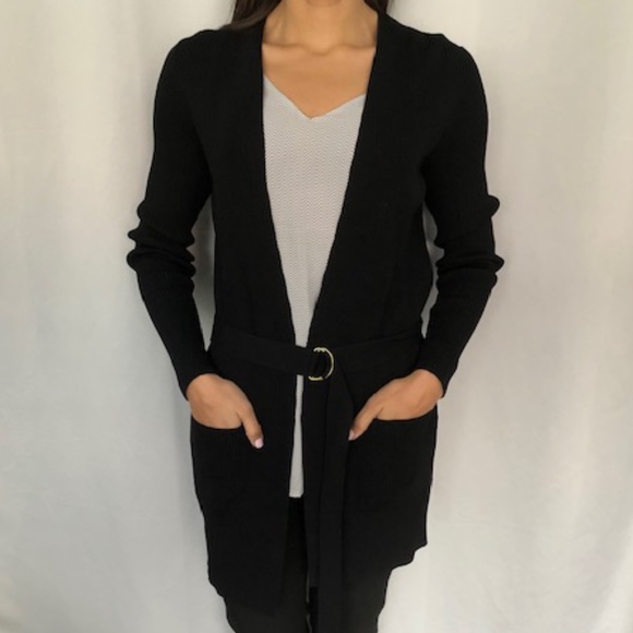 MICHAEL Michael Kors Sweaters - MK sz M NWOT Classic Black Belted Cardigan